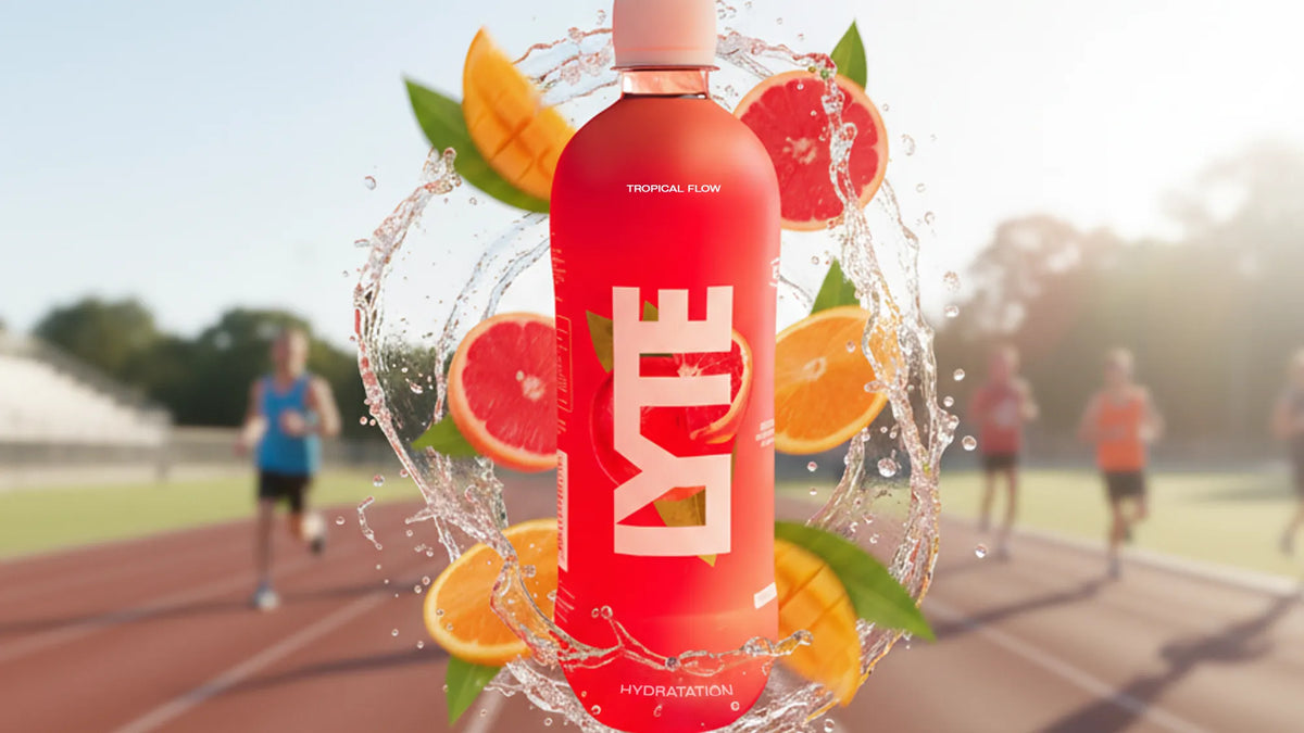 Boisson isotonique aux électrolytes et vitamines B, sans aspartame, colorant d'origine naturelle. Marque française. Tropical Flow Orange sanguine & Sunny Sweat Kiwi jaune.