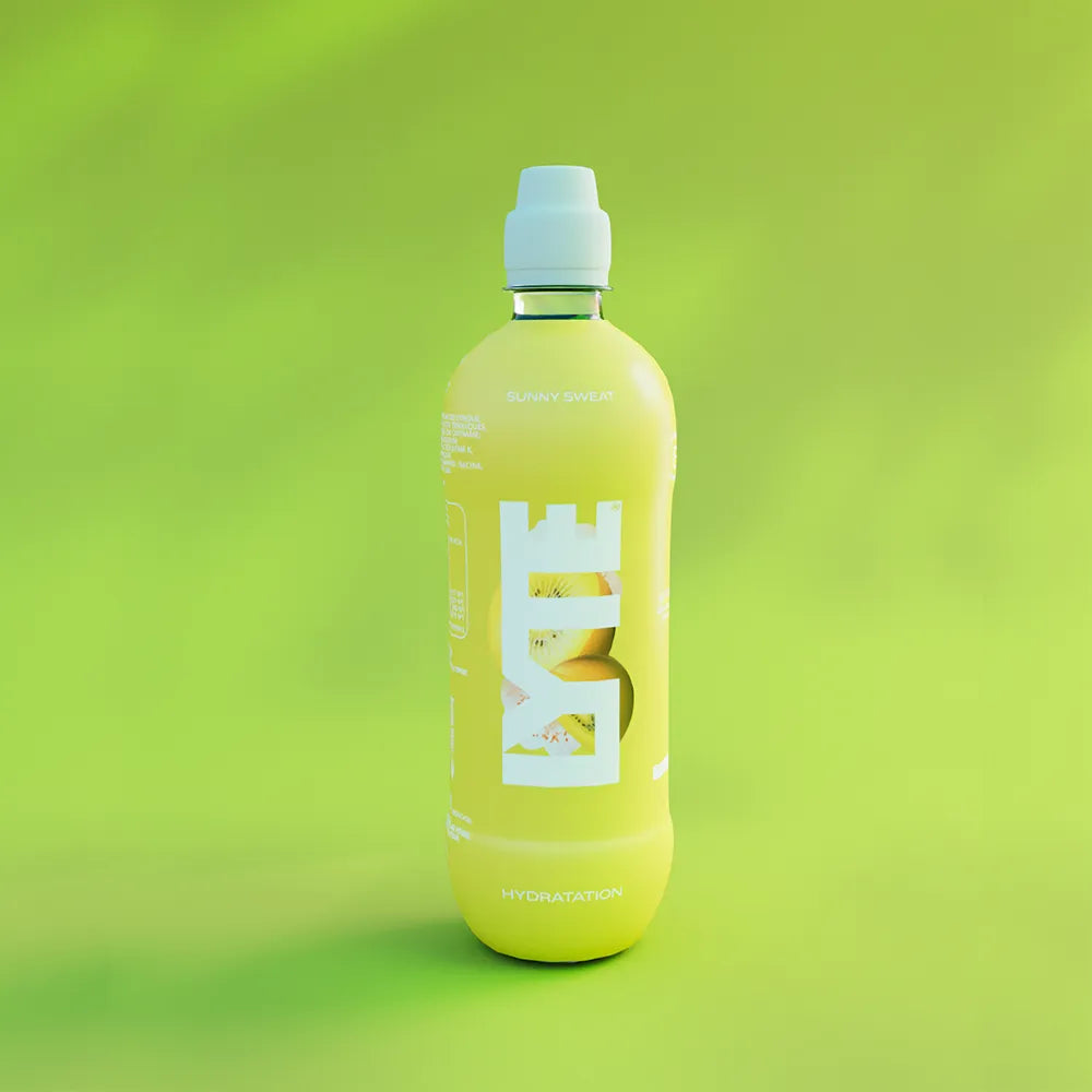 Sunny Sweat kiwi jaune | LYTE Hydratation isotonique. Boisson isotonique aux électrolytes et vitamines B, sans aspartame, colorant d'origine naturelle.
